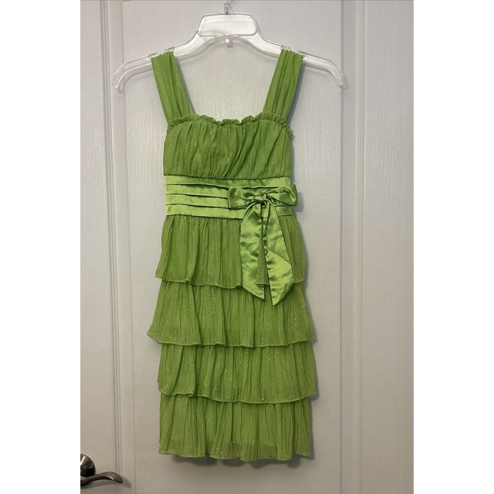 Girl's Green My Michelle Dress Ruffle Tulle Party Holiday Dance, Size 10